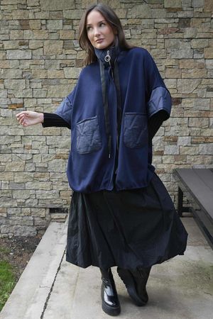 Soft Tech Jersey Puff Jacket Navy